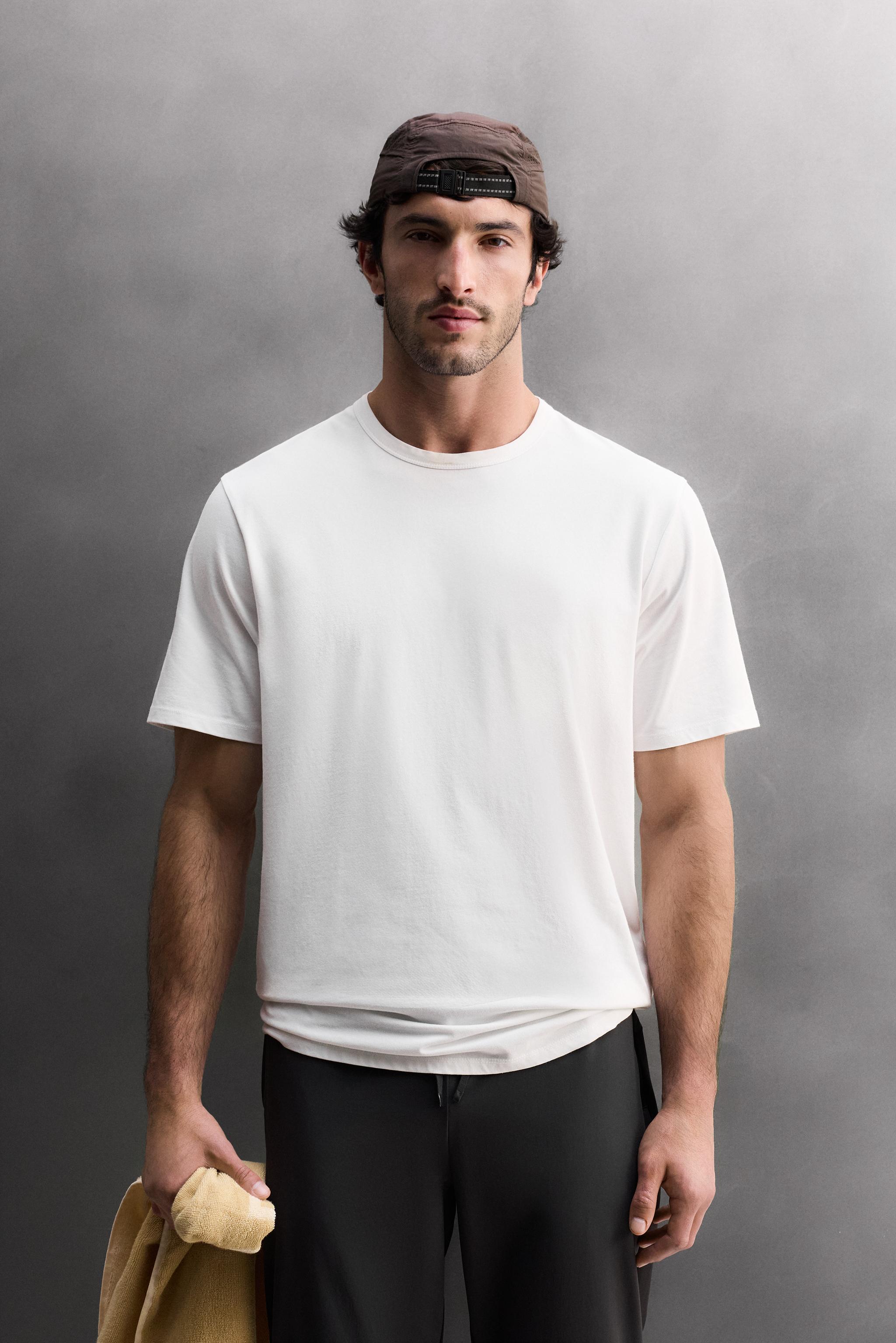 COTTON BLEND TECHNICAL T-SHIRT