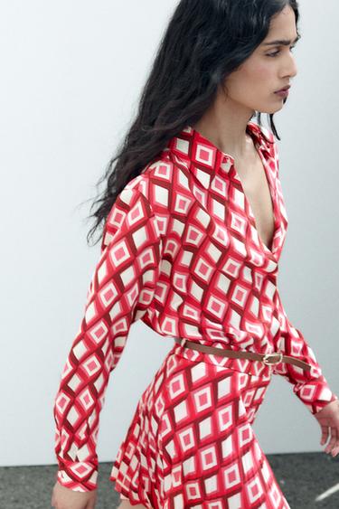 GEOMETRIC PRINT SHIRT - Multicoloured by Zara