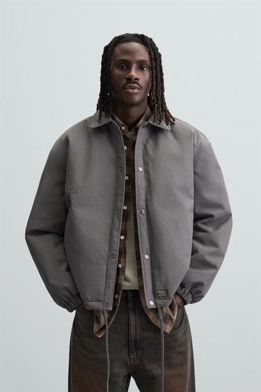 CAZADORA TÉCNICA ACOLCHADA - Gris medio de Zara