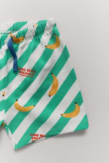 2-6 YEARS/ BANANA T-SHIRT AND BERMUDA PYJAMAS - Zara-ს Yellow