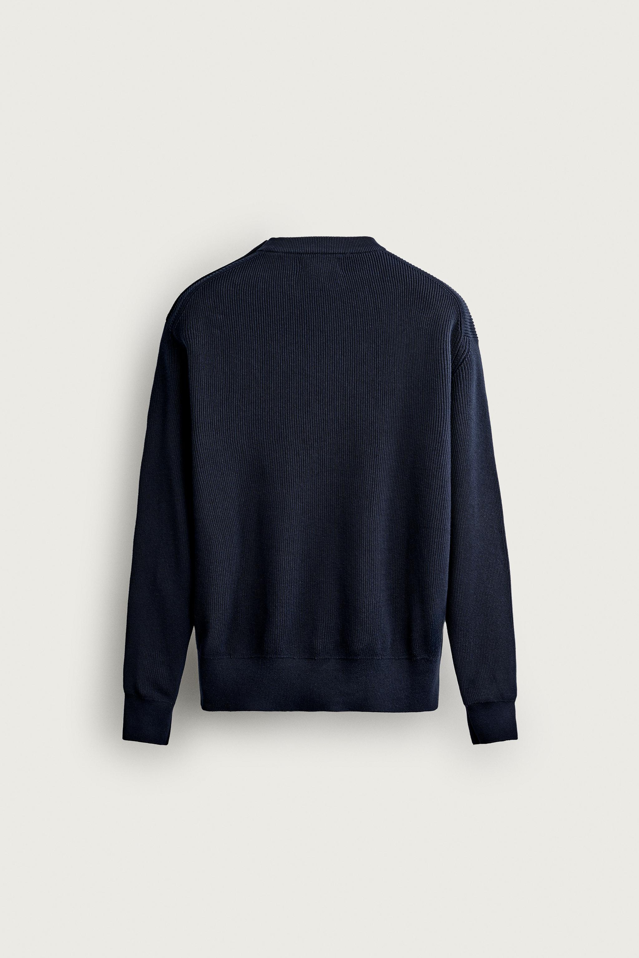 Мужские свитеры Zara REGULAR FIT BUTTON SHOULDER SWEATER — фото 9