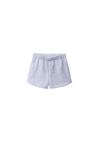 Zara STAR PATCH PLUSH SHORTS - Gray marl