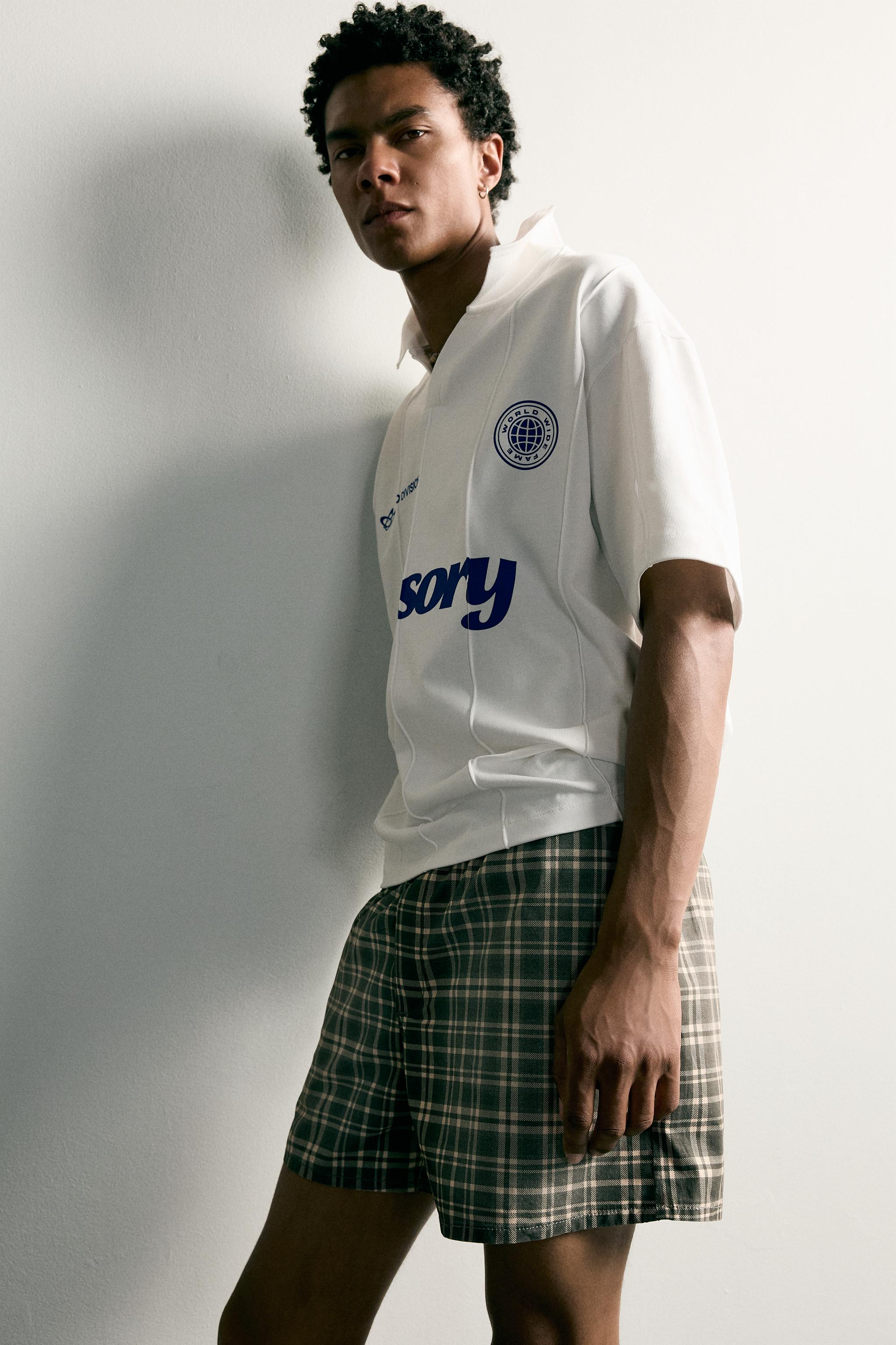 Zara RETRO FUTBOL RELAXED FIT POLO TİŞÖRT görsel 6