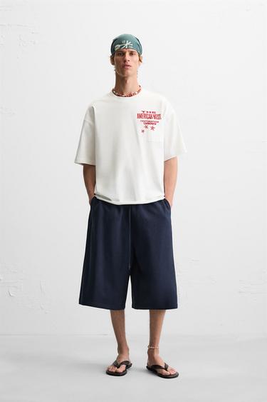 WASHED PRINT T-SHIRT - Oyster-white by Zara - Image 0
