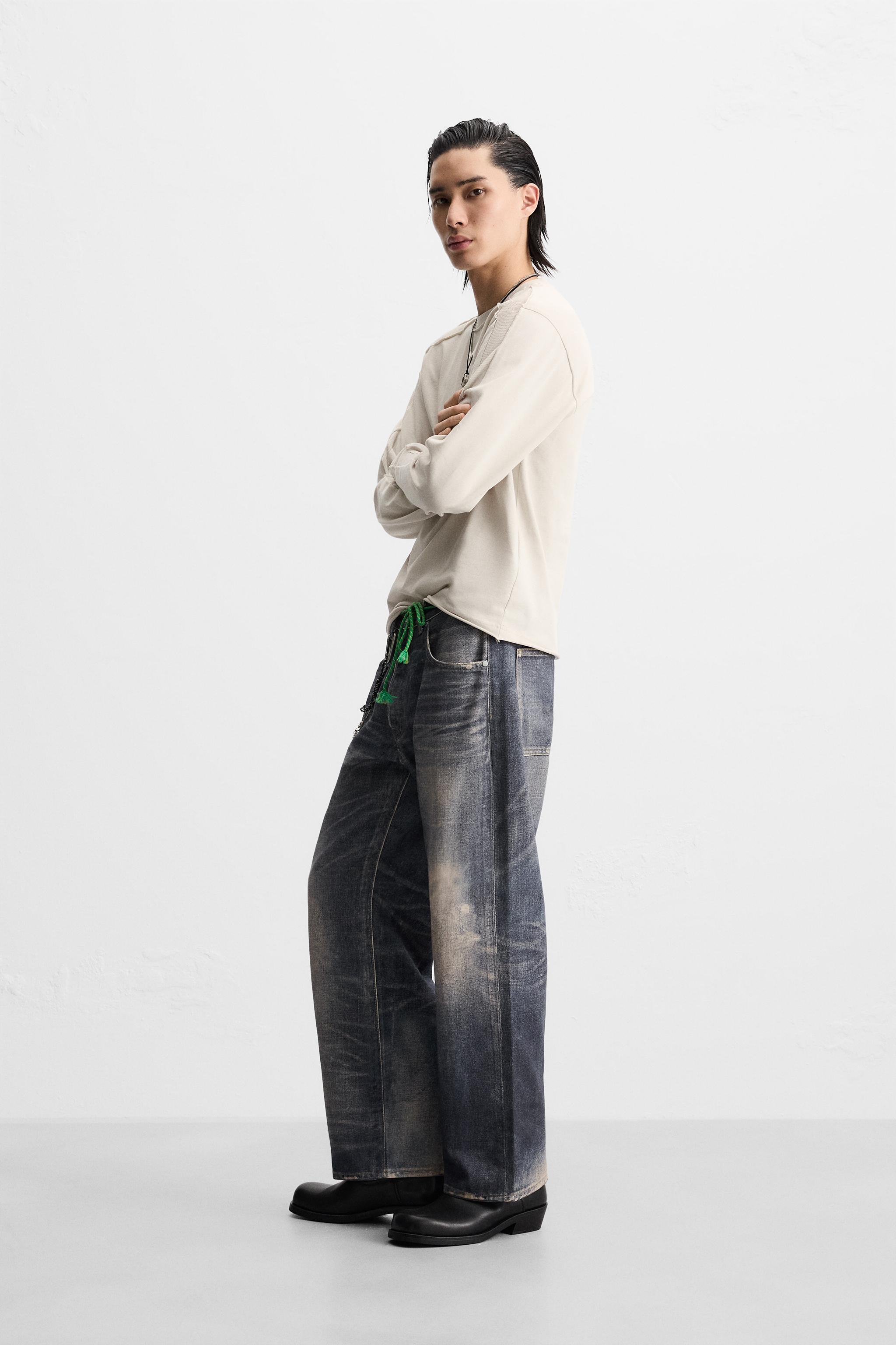 ZARA ギピュールコンビＴシャツ 0858/192 ZARA】ギピュールコンビTシャツ オフホワイト | 0858/192/251