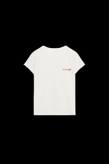 RAGLAN SLEEVE SLOGAN T-SHIRT - Ecru by Zara - Image 0