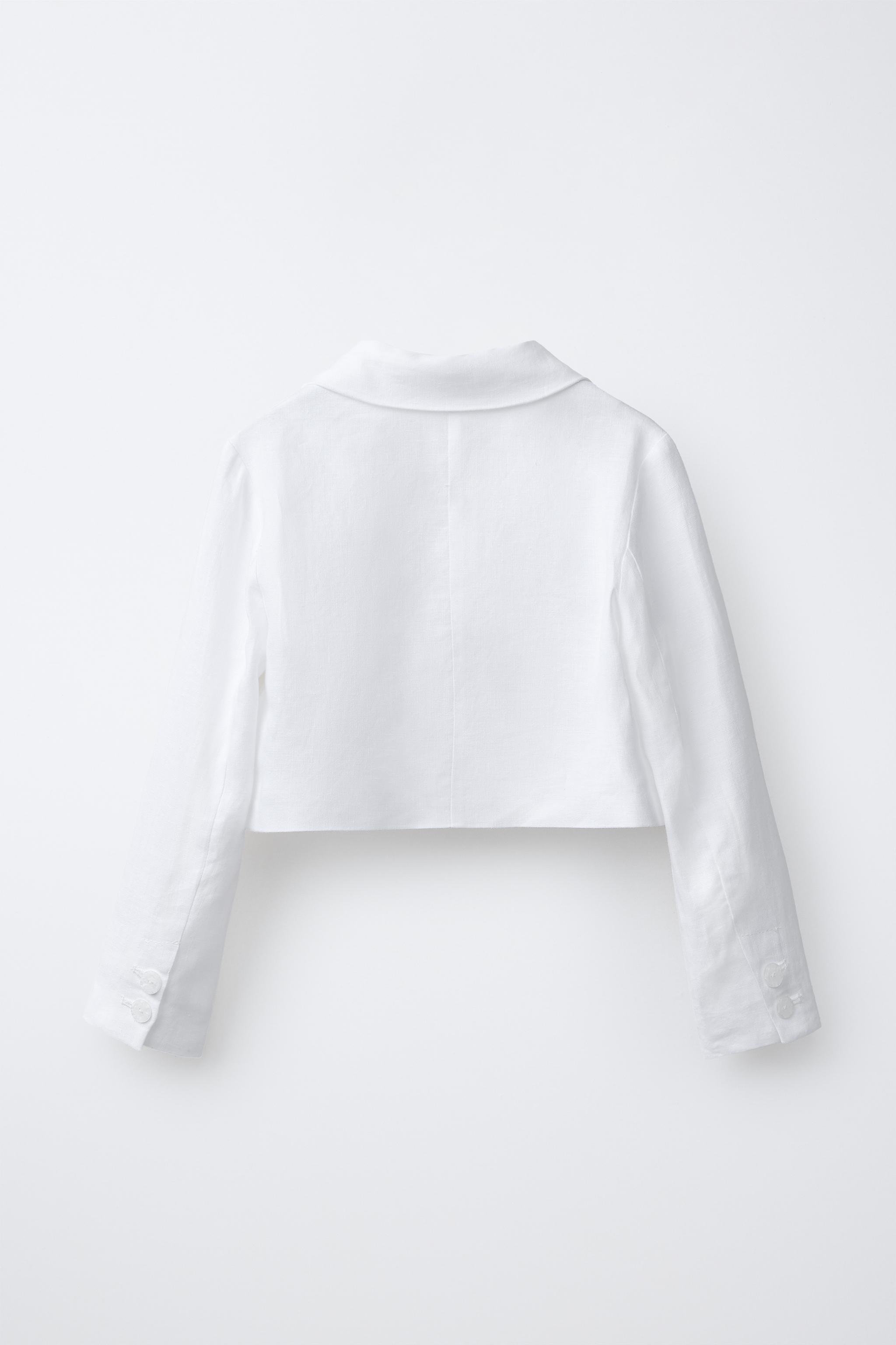 VESTE COURTE 100% LIN