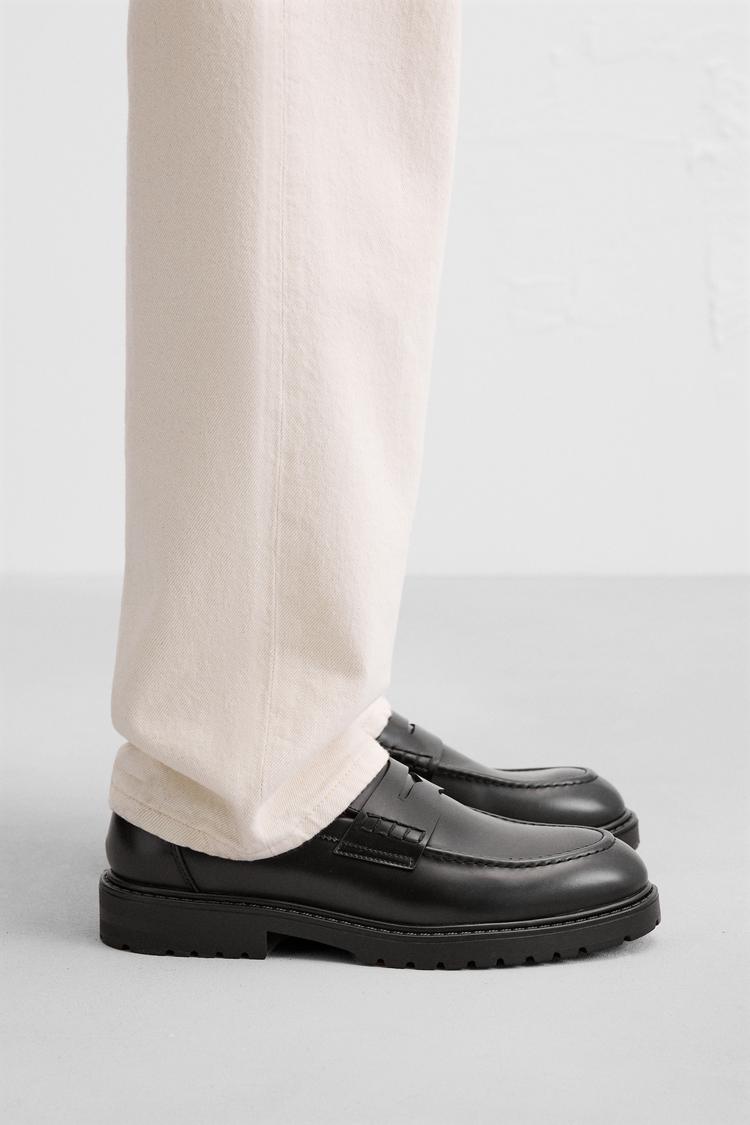 MOCASÍN VESTIR ANTIFAZ Negro ZARA Mexico