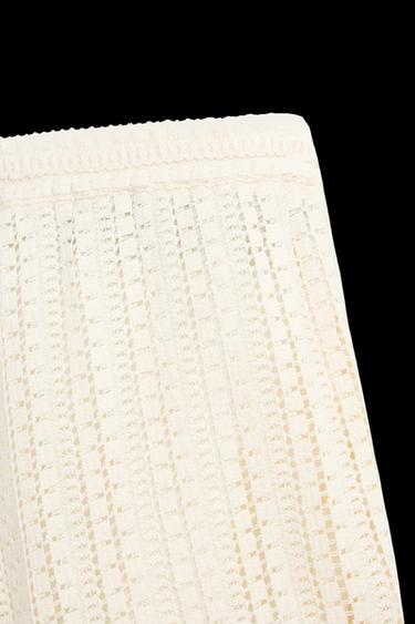 CROCHET TEXTURED BERMUDA SHORTS - Oyster-white by Zara