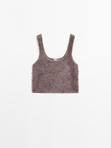 Top punto hilo bouclé - Studio - Rosa palo de Zara