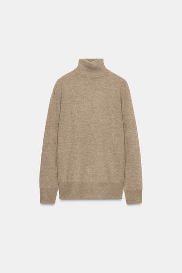 Zara 100% EXTRA SOFT WOOL SWEATER - Brown / Taupe