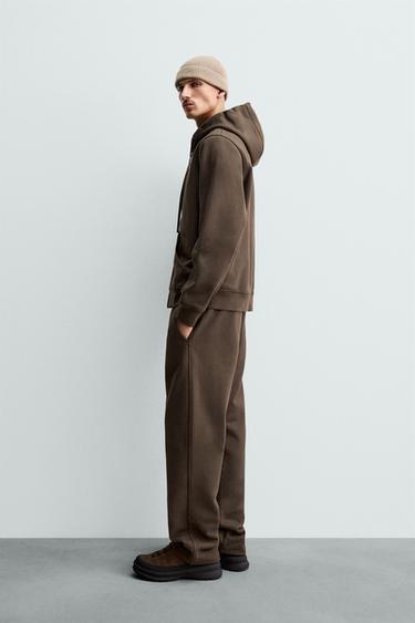 SWEAT ZIPPÉ À CAPUCHE HEAVYWEIGHT ORIGINS - Chocolat de Zara - Image 3