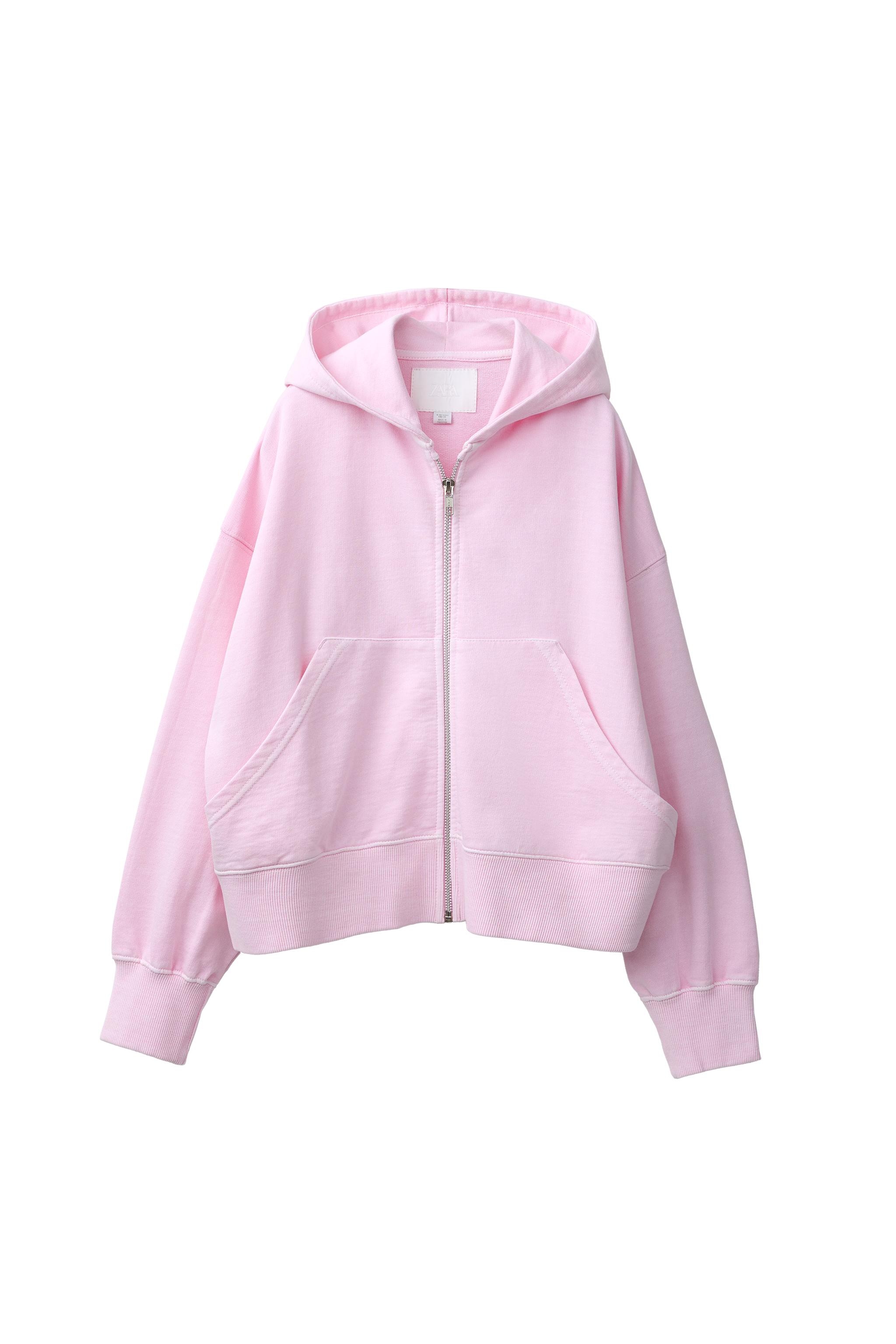 PLUSH HOODIE WITH ZIP - Bluish | ZARA South Africa