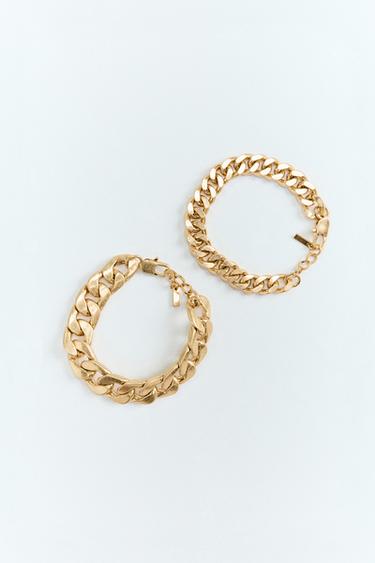 LOT DE 2 BRACELETS CHAÎNE À MAILLONS - Doré de Zara - Image 3