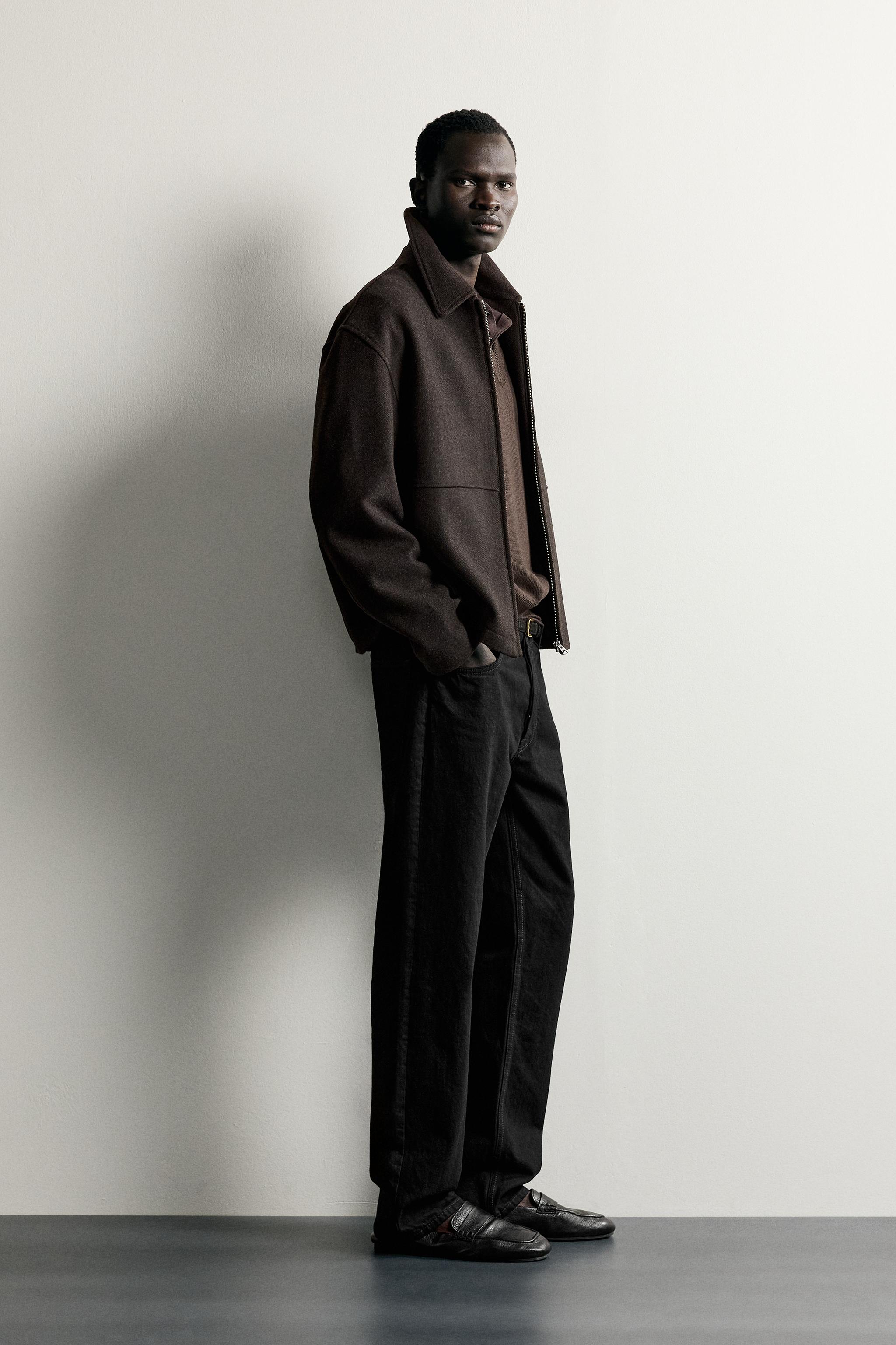 BLOUSON REGULAR FIT EN LAINE