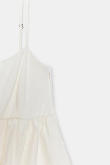 PUFF-SLEEVE STRAPPY TOP - Oyster-white by Zara - Image 8