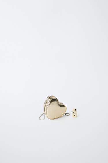METALLIC HEART CROSSBODY BAG - Gold by Zara - Image 6
