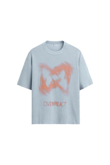 SPRAY PRINT KNIT T-SHIRT