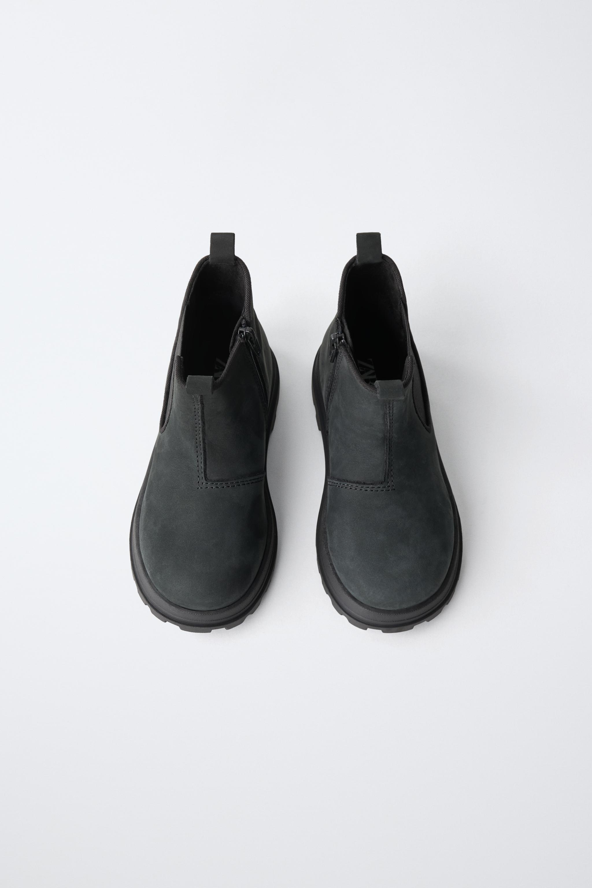 BOTTINES CHELSEA EN CUIR WATER REPELLENT