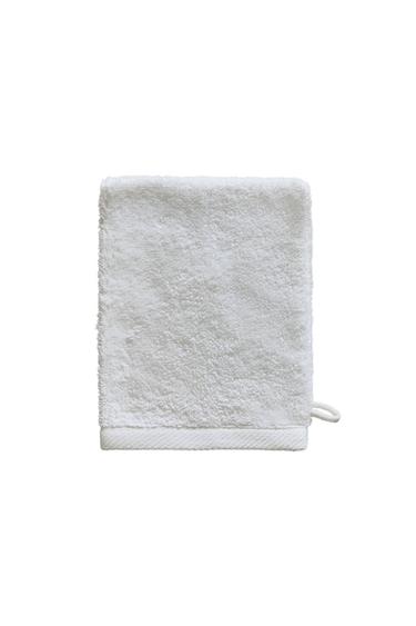 Zara COTTON TERRY BATH MITT - White