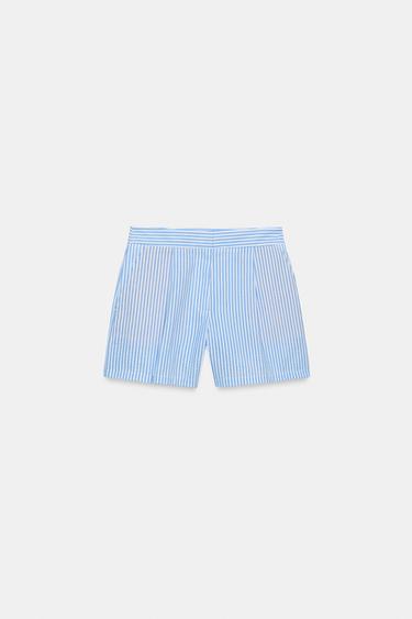 STRIPED BERMUDA SHORTS - Blue/White by Zara - Image 5