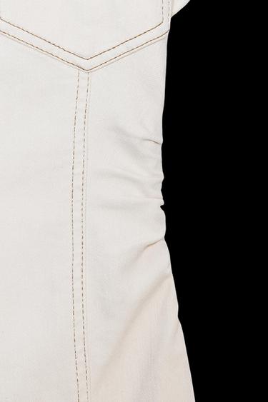 MIDI DRESS WITH GATHERED WAIST - Ecru by Zara