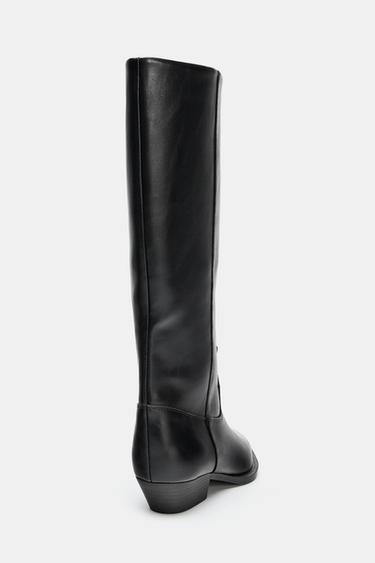 FLACHE COWBOYSTIEFEL - Schwarz von Zara