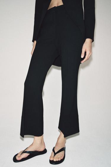 ZW COLLECTION LIMITED EDITION CROPPED FLARE TROUSERS - Black by Zara - Image 1