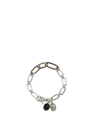 METAL CHARM BRACELET - Gold / Silver by Zara