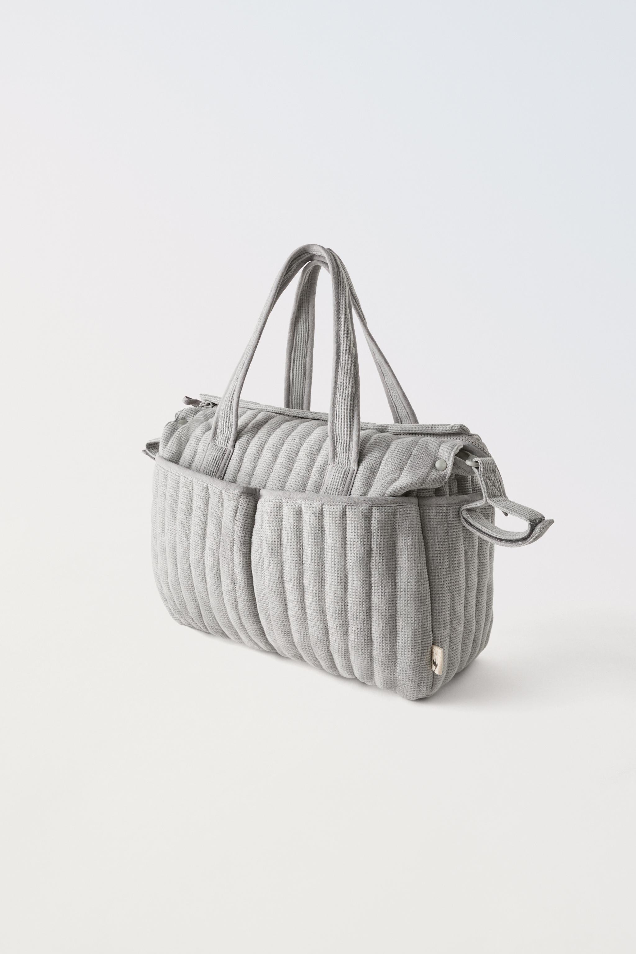 COTTON DIAPER BAG - Gray | ZARA Canada