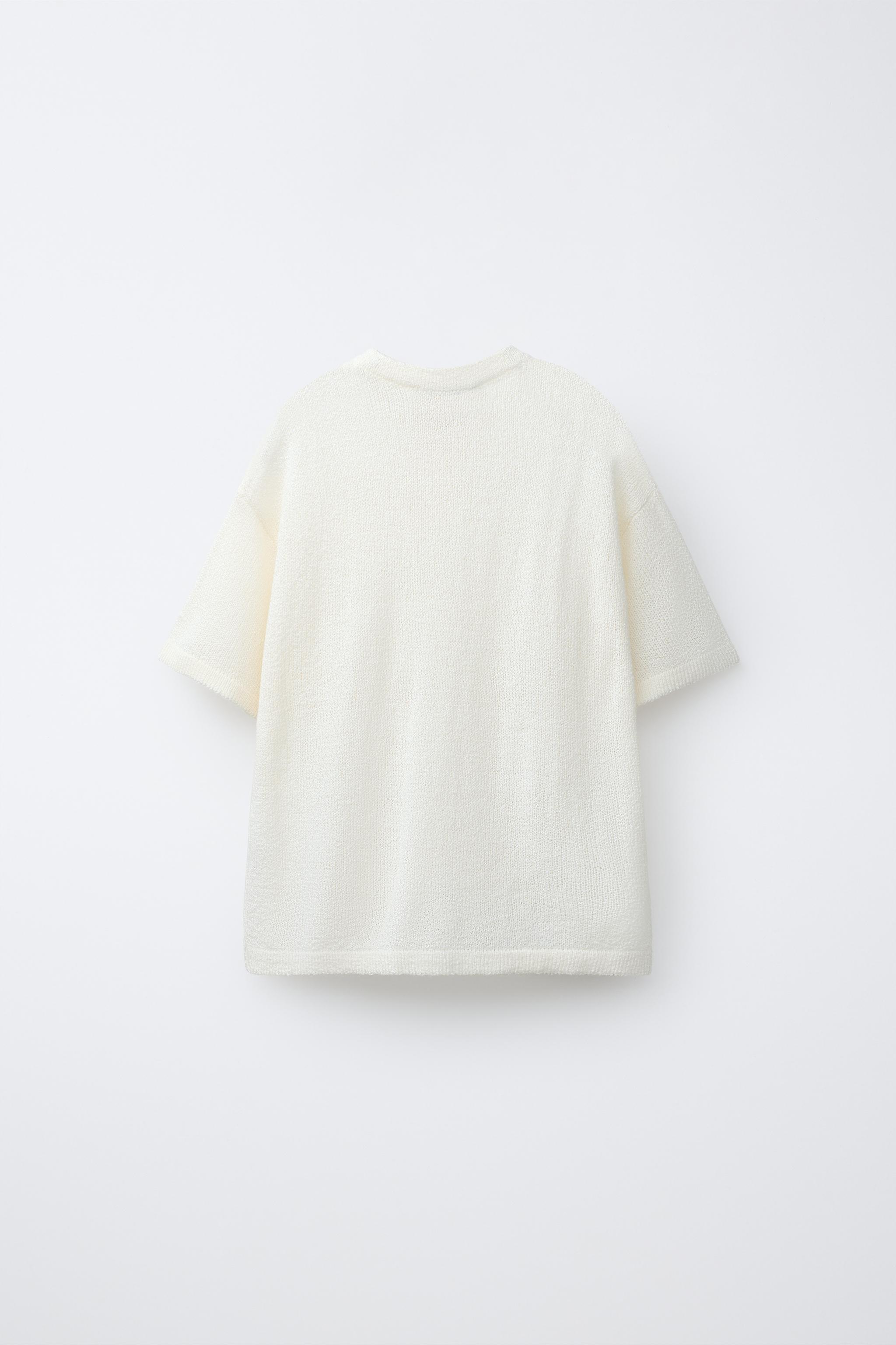 ラスティックニットTシャツ - ミディアムエクリュ | ZARA Japan / 日本