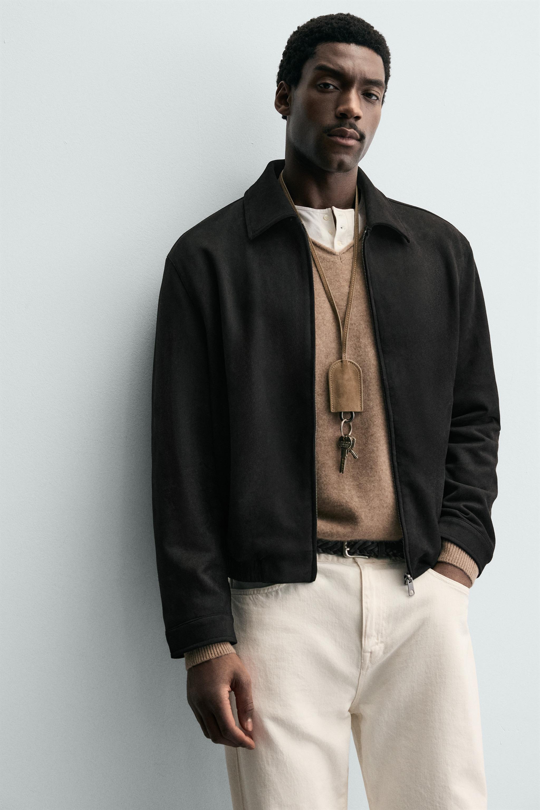 FAUX SUEDE JACKET - Brandy | ZARA Cambodia