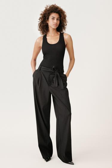 Zara RIB KNIT SLEEVELESS TOP 50TH ANNIVERSARY - Black