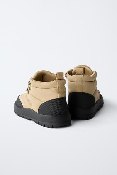 BOTTES MATELASSÉES DÉPERLANTES - Marron sable de Zara - Image 4