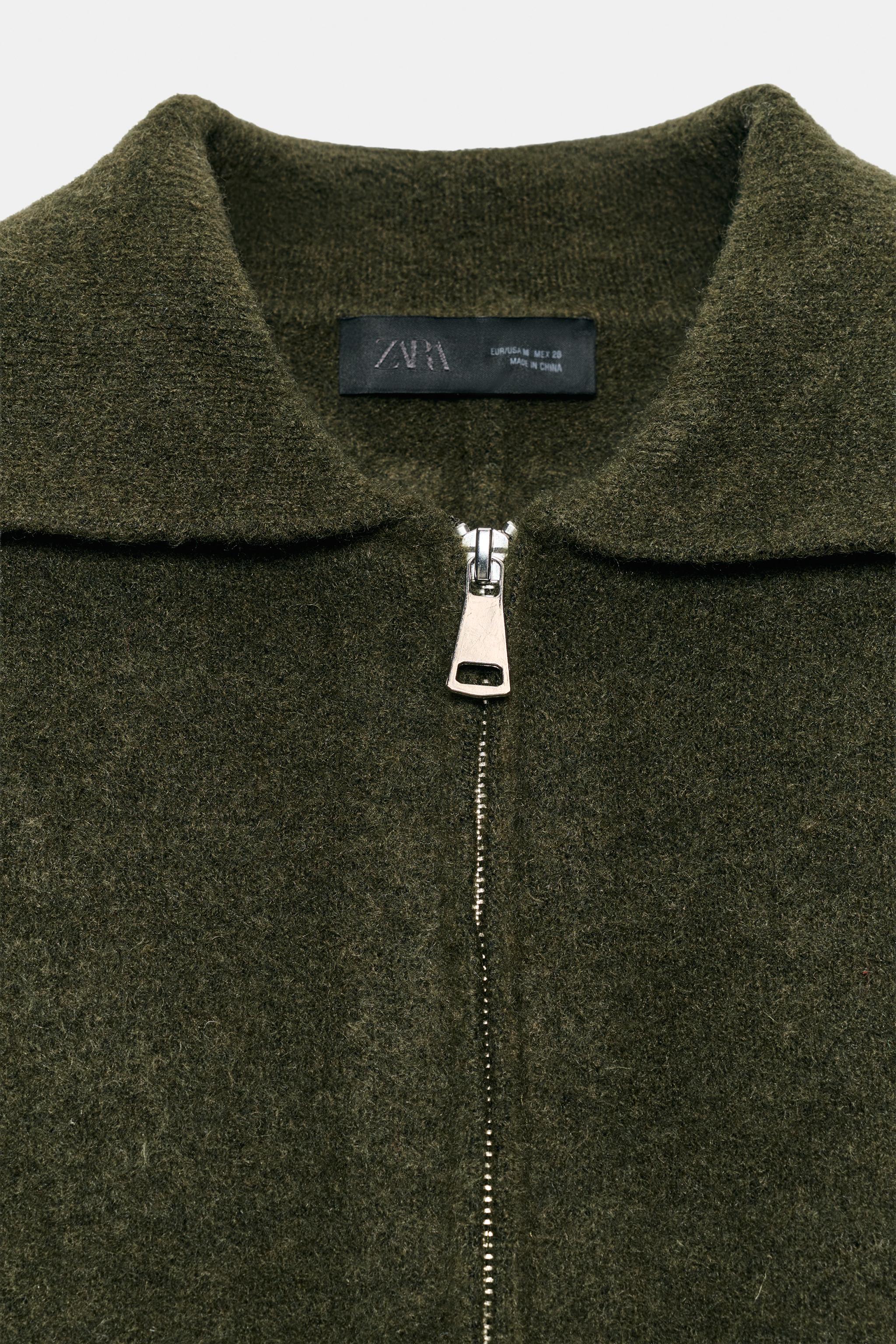 SOFT KNIT ZIP-UP SWEATER