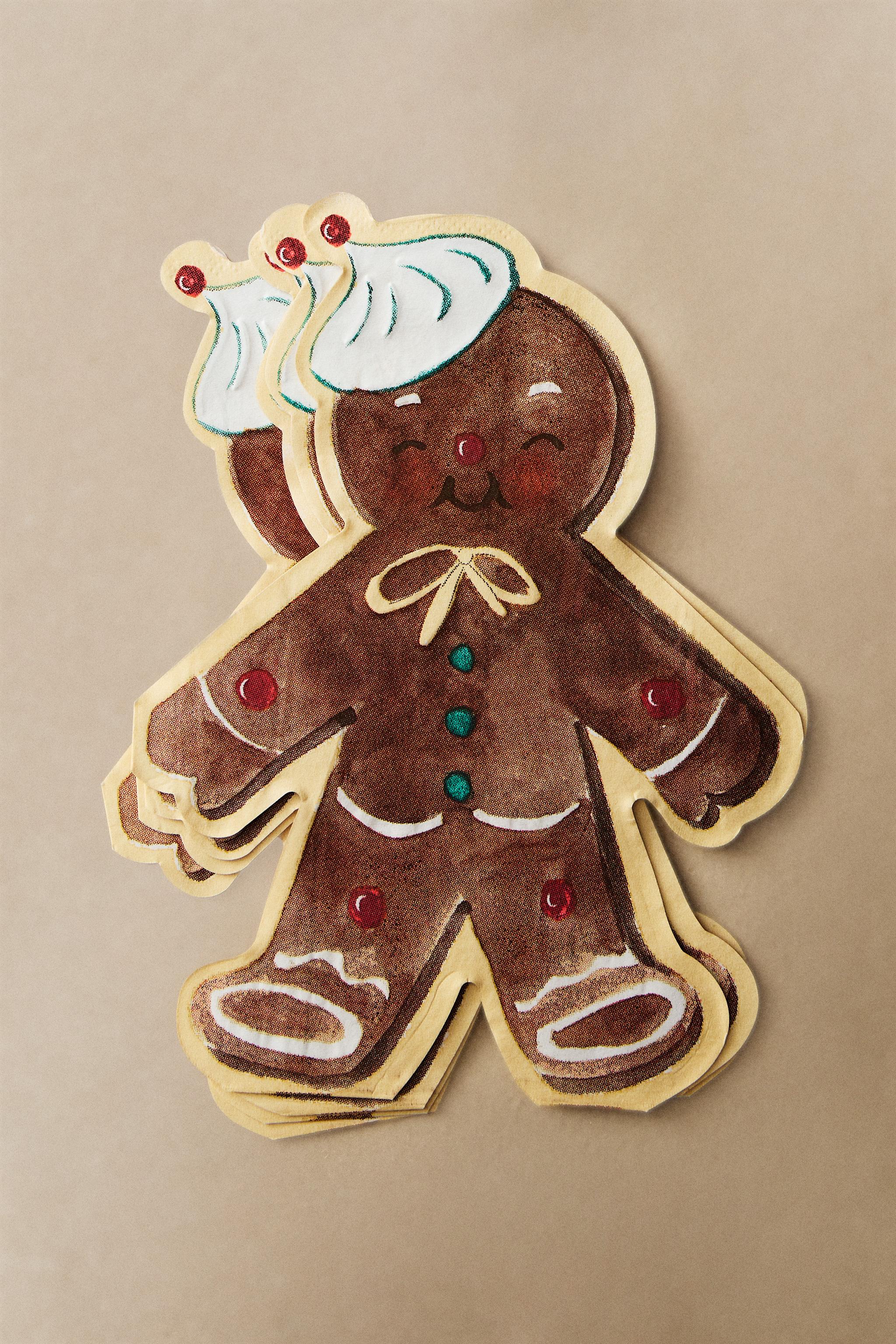 CHRISTMAS GINGERBREAD PAPER NAPKINS (PACK OF 20)
