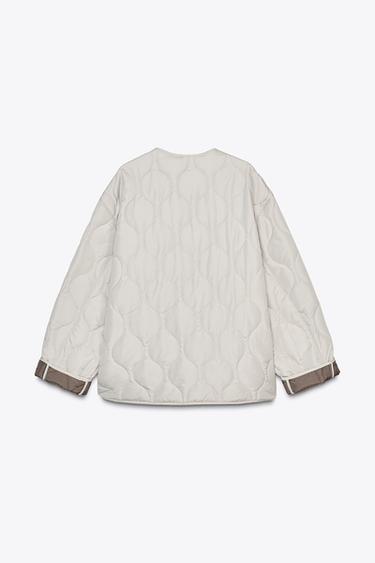 WATER-REPELLENT QUILTED JACKET - Ecru by Zara - Image 5