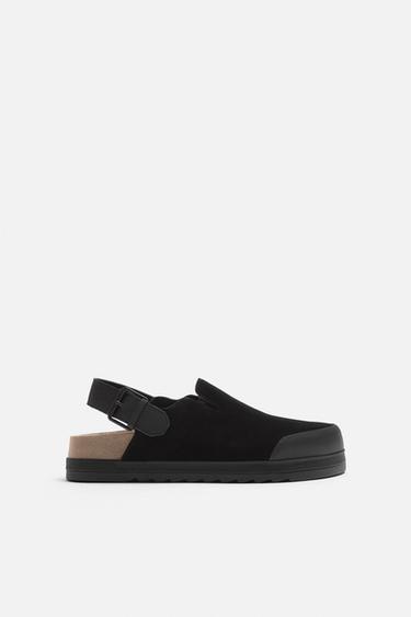 LEATHER CLOGS - Black by Zara