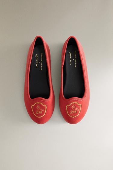 KIDS' THE ANIMALS OBSERVATORY VELVET SLIPPERS - Red by Zara - Image 2