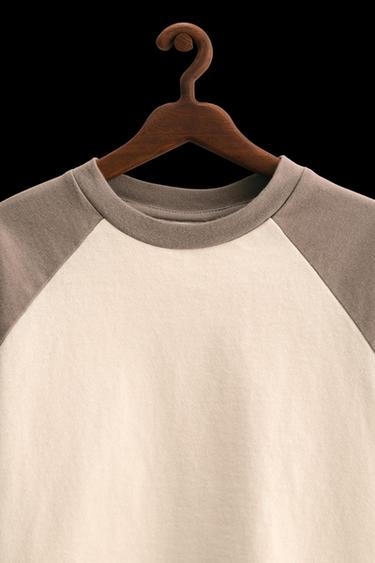 Zara ZARA TIMELESS - RAGLAN SLEEVE T-SHIRT - Brown / Taupe