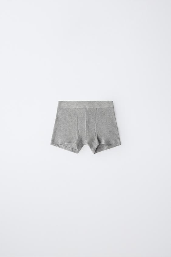 6-14 ANS / LOT DE CINQ BOXERS RIB - Écru / Chiné de Zara - Image 2