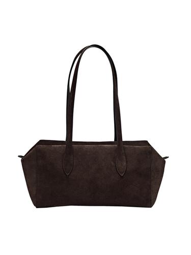 Bolso west satchel piel serraje - Marrón de Zara