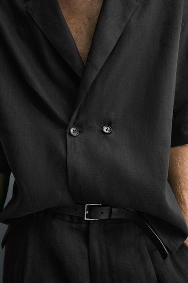 CHEMISE KIMONO 100 % LIN - Noir de Zara - Image 5