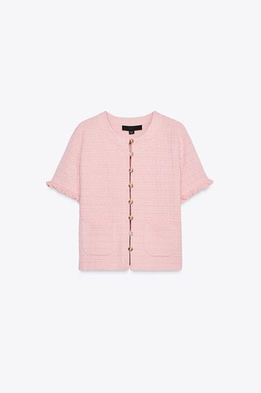 CHAQUETA PUNTO VOLANTES - Rosa de Zara