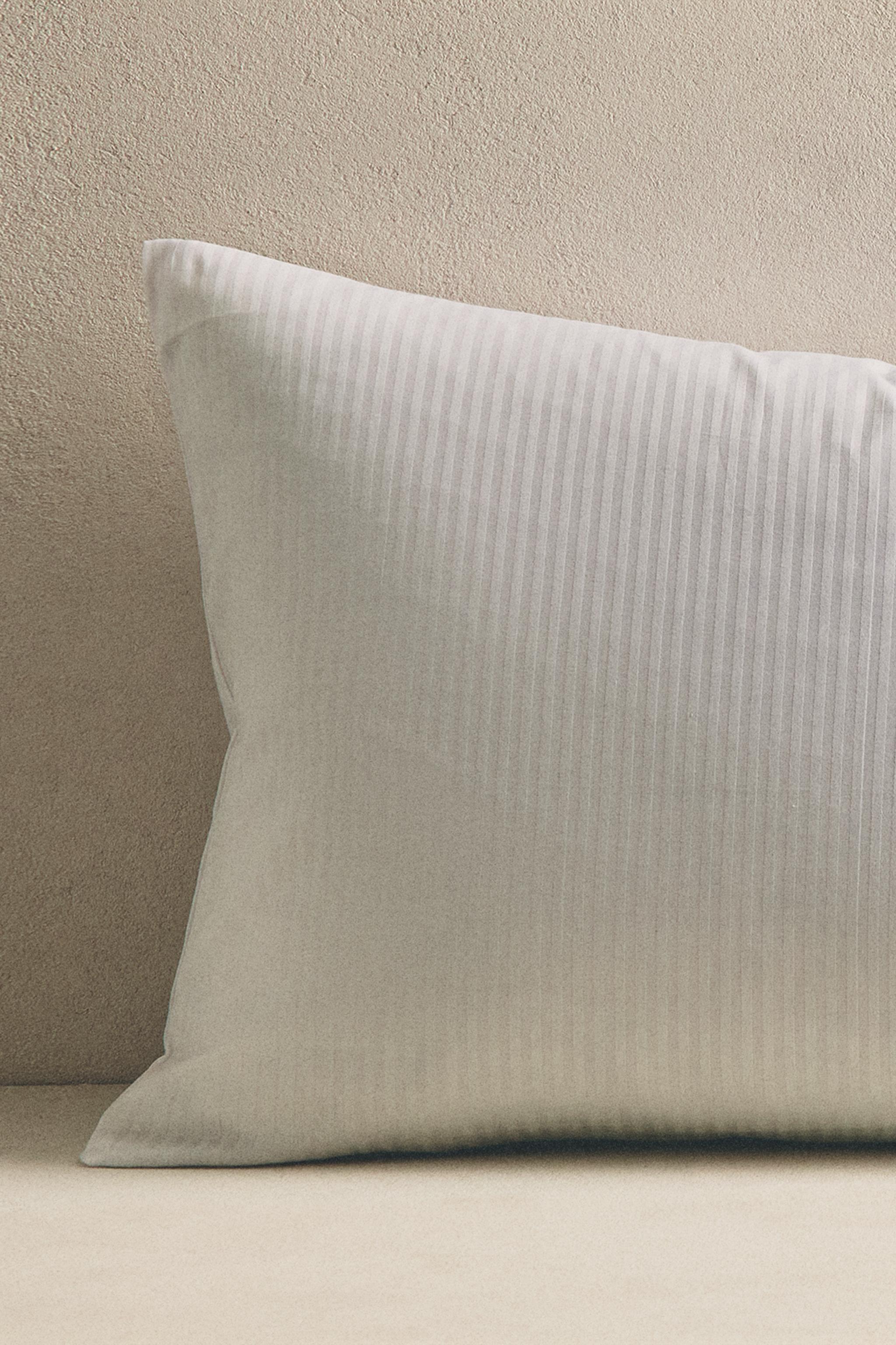 Zara STRIPED COTTON PILLOW PROTECTOR — фото 6