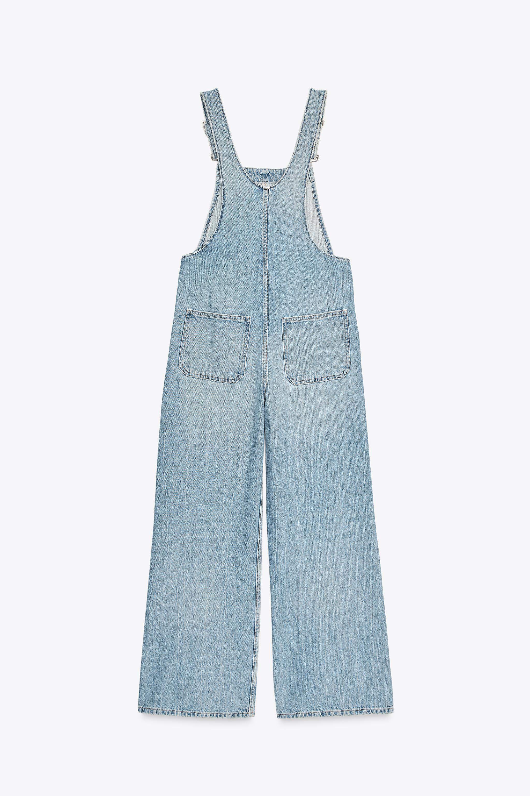 TRF DENIM DUNGAREES - Light blue | ZARA Georgia