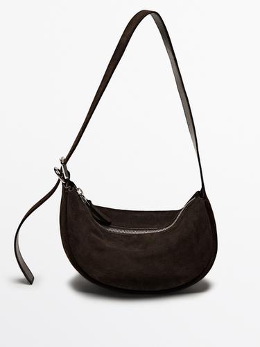 Zara Split leather shoulder bag - Brown - Image 0