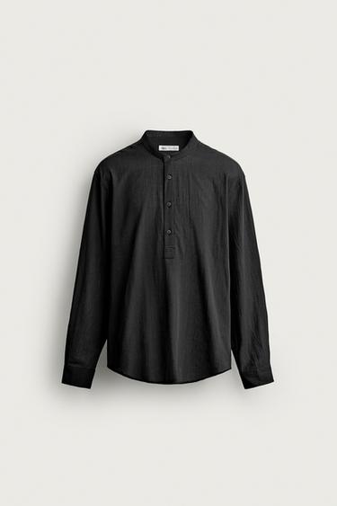 CREASED-EFFECT POLO SHIRT - Charcoal by Zara