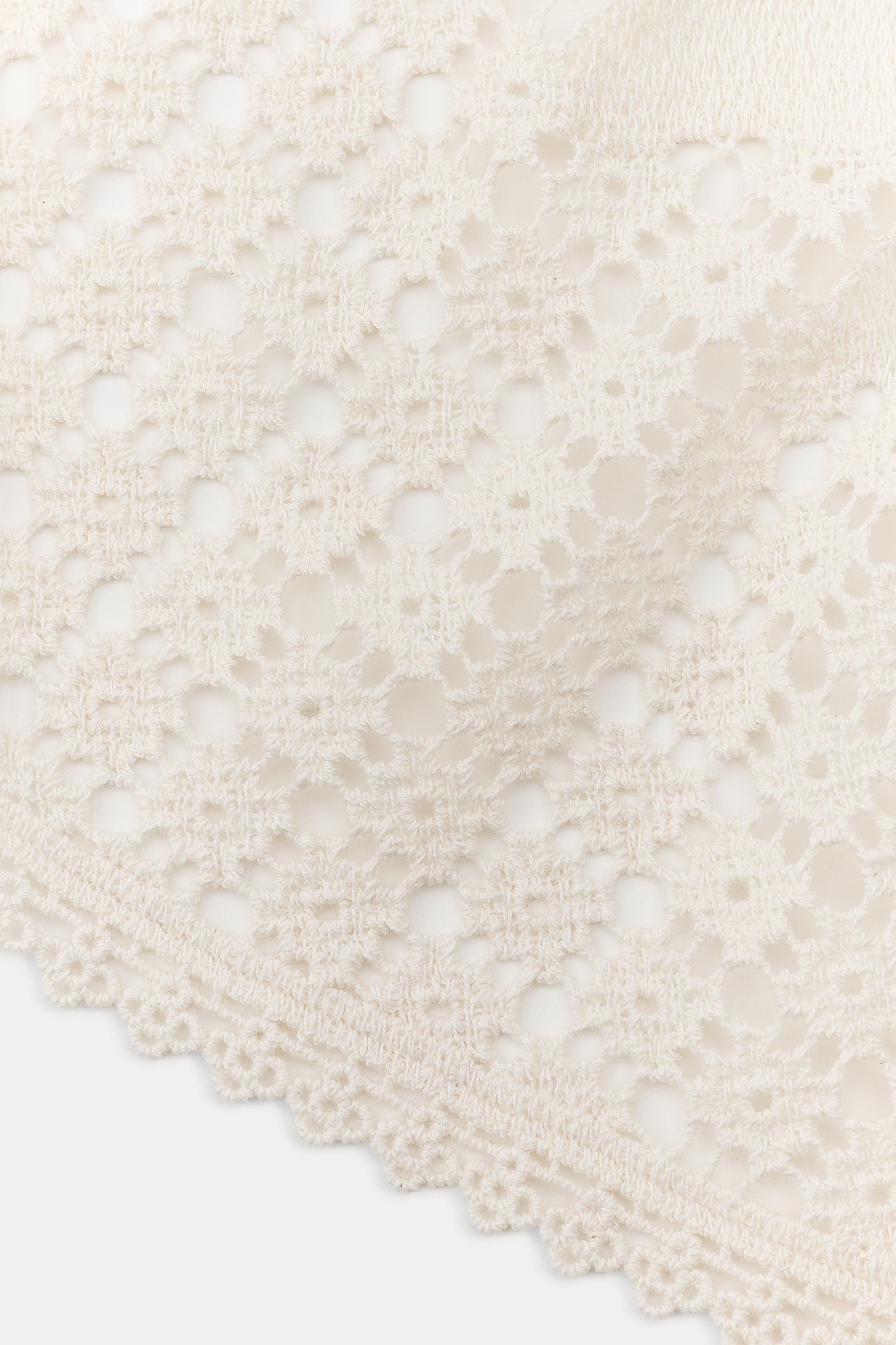 Женские аксессуары Zara CROCHET PAREO SCARF — фото 2