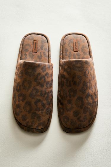 ANIMAL PRINT MULE SLIPPERS - Leopard by Zara - Image 0